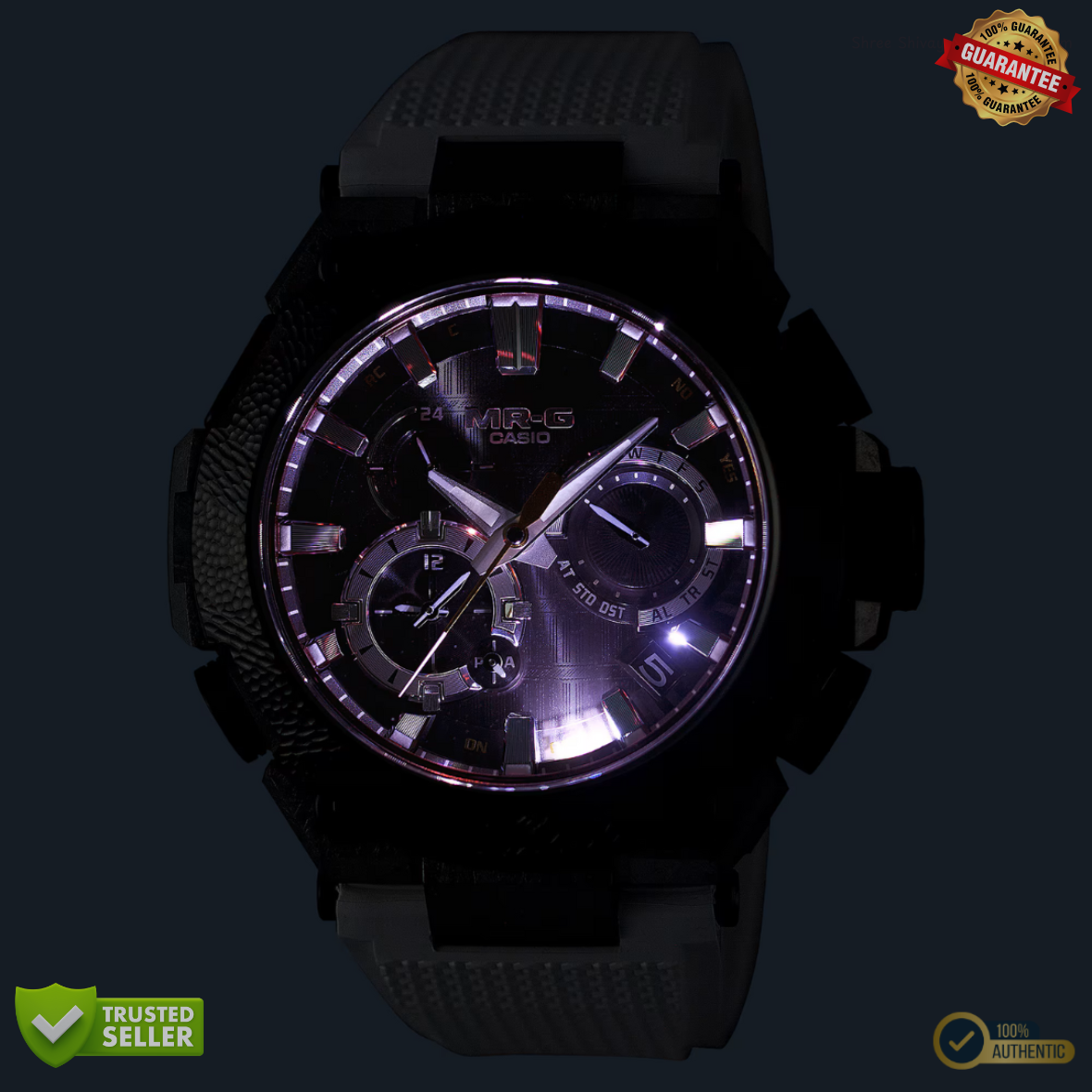 MR-G-511PR10 White Black Watch: