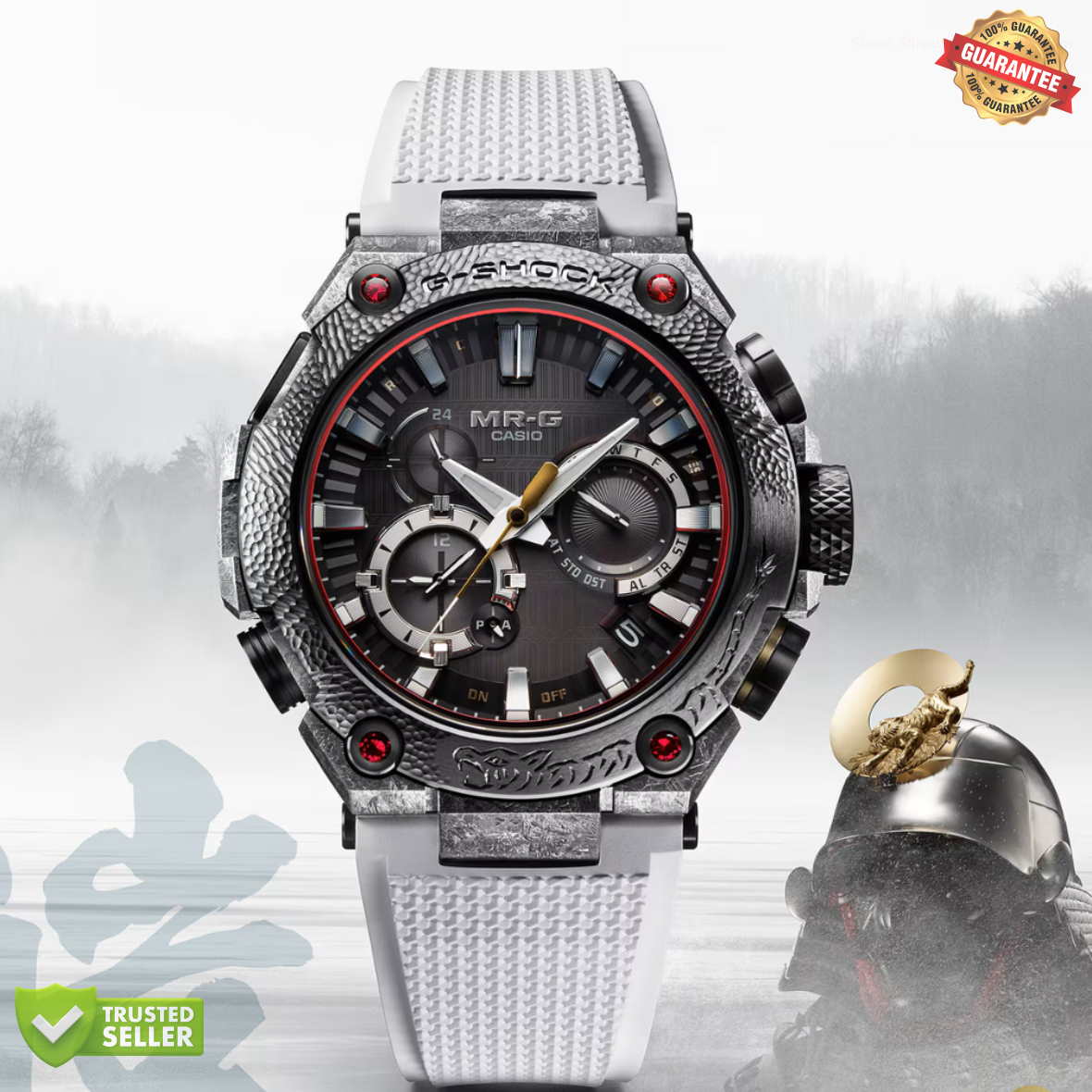 MR-G-511PR10 White Black Watch: