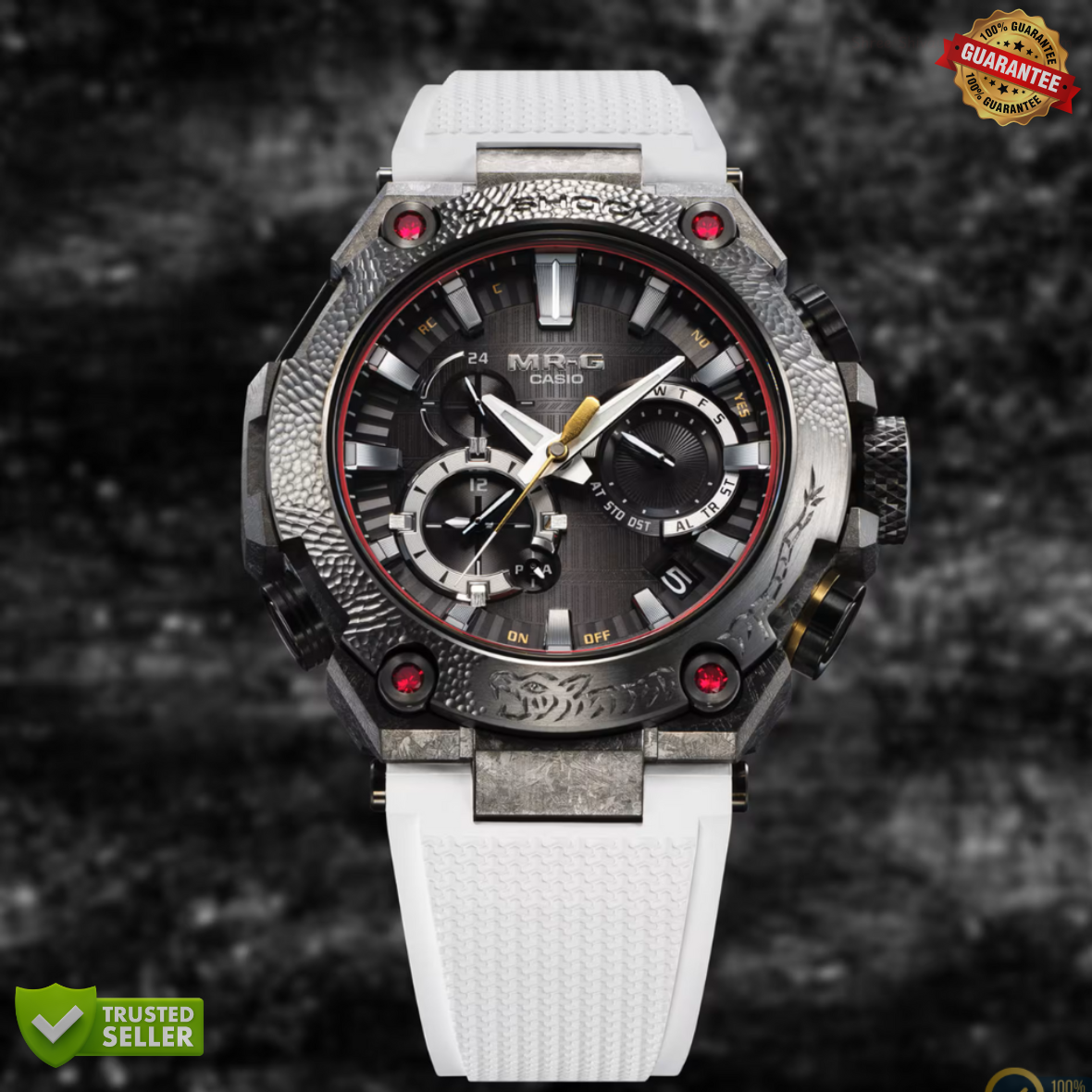 MR-G-511PR10 White Black Watch: