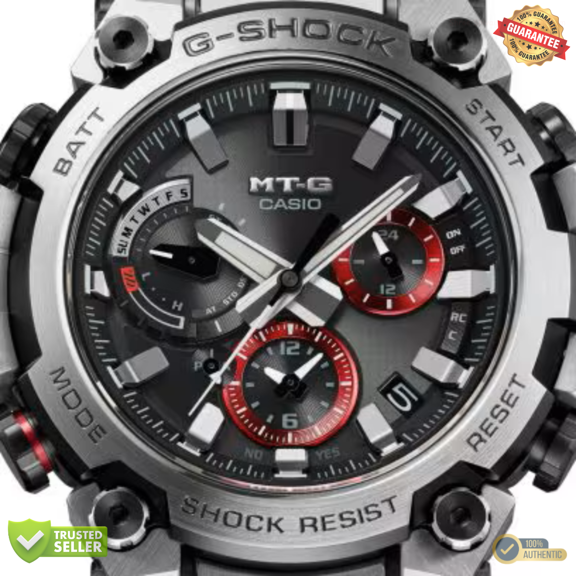 MT-G-Q10014 Grey Black Belt Watch: