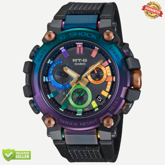 MT-G-R1011 Blue Purple Shine Dial Watch: