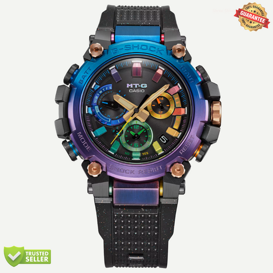 MT-G-R1011 Blue Purple Shine Dial Watch: