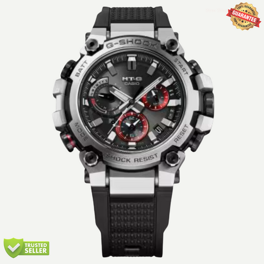 MT-G-Q10014 Grey Black Belt Watch: