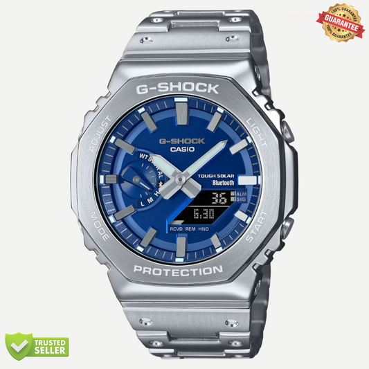 M21-11001 Stainless Steel Blue Dial Watch: