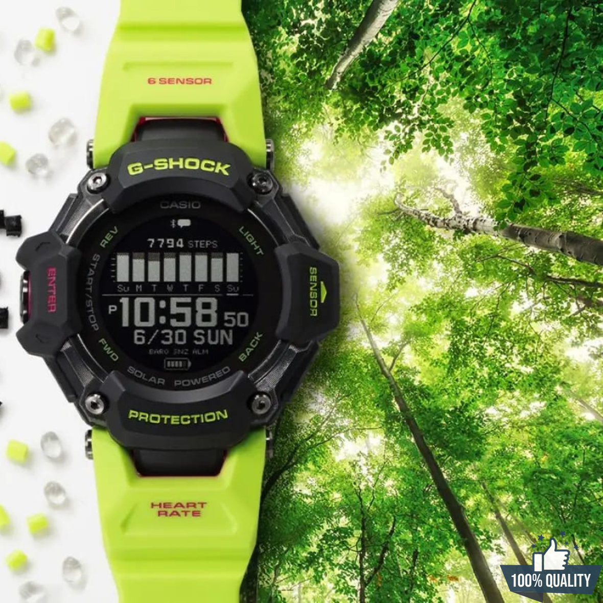 GR-Y1221100 G-Squad Red/Green Watch.
